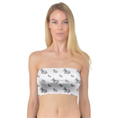 Grey Unicorn Sketchy Style Motif Drawing Pattern Bandeau Top by dflcprintsclothing