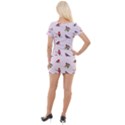 Bullfinches Sit On Branches Short Sleeve Asymmetric Mini Dress View2