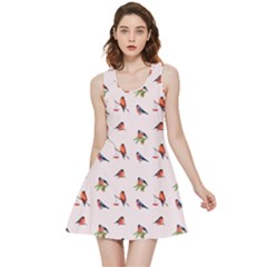 Bullfinches Sit On Branches Inside Out Reversible Sleeveless Dress by SychEva