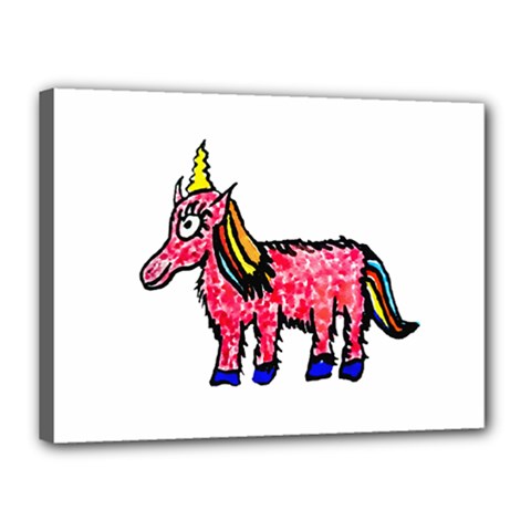 Unicorn Sketchy Style Drawing Canvas 16  X 12  (stretched) by dflcprintsclothing