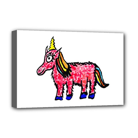 Unicorn Sketchy Style Drawing Deluxe Canvas 18  X 12  (stretched) by dflcprintsclothing