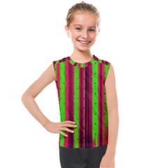 Warped Stripy Dots Kids  Mesh Tank Top by essentialimage365