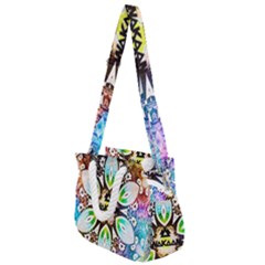 375 Chroma Digital Art Custom Rope Handles Shoulder Strap Bag by Drippycreamart