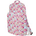 Pink And White Donuts On Blue Double Compartment Backpack View1