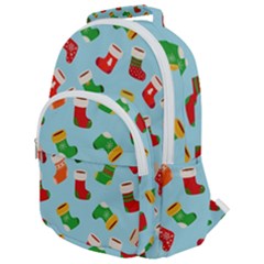 Christmas Socks Rounded Multi Pocket Backpack by SychEva