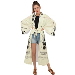 Banded Alder Borer  Maxi Kimono by Limerence
