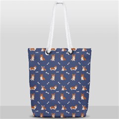 Corgi  Full Print Rope Handle Tote (small) by SychEva