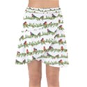 Bullfinches On The Branches Wrap Front Skirt View1