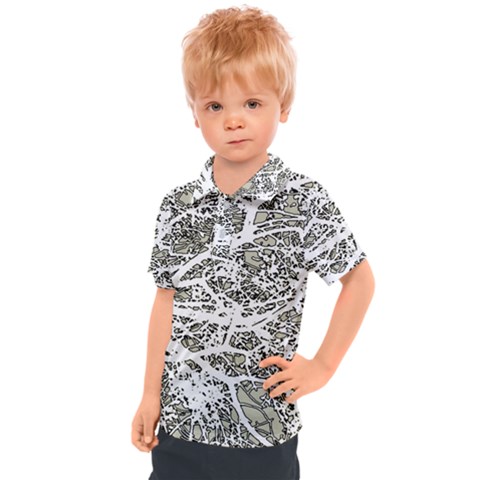 Linear Art Botanic Illustration Kids  Polo Tee by dflcprintsclothing