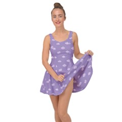 Pink Clouds On Purple Background Inside Out Casual Dress by SychEva