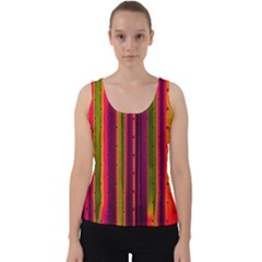 Warped Stripy Dots Velvet Tank Top by essentialimage365