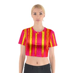 Warped Stripy Dots Cotton Crop Top by essentialimage365