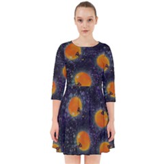 Space Pumpkins Smock Dress by SychEva