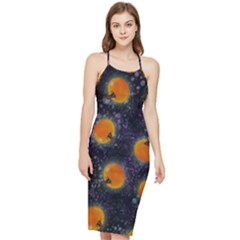 Space Pumpkins Bodycon Cross Back Summer Dress by SychEva