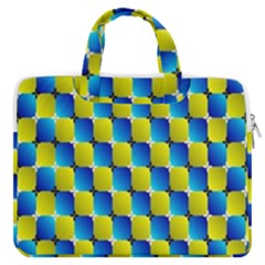 Illusion Waves Pattern Macbook Pro Double Pocket Laptop Bag by Sparkle