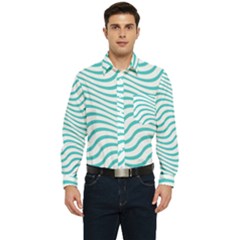 Beach Waves Men s Long Sleeve Pocket Shirt  by Sparkle