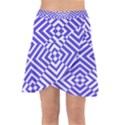 Illusion Waves Pattern Wrap Front Skirt View1