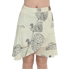 Lemon Balm Chiffon Wrap Front Skirt by Limerence