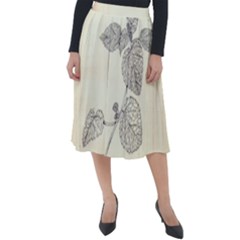 Lemon Balm Classic Velour Midi Skirt  by Limerence