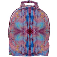 Burgundy Repeats Mini Full Print Backpack by kaleidomarblingart