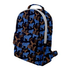 Blue Tigers Flap Pocket Backpack (large) by SychEva