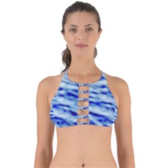 Blue Waves Abstract Series No10 Perfectly Cut Out Bikini Top by DimitriosArt