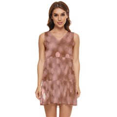 Light Reflections Abstract No6 Rose Tiered Sleeveless Mini Dress by DimitriosArt