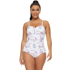 Unicorn Cats Pattern 2 Retro Full Coverage Swimsuit by Littlebird