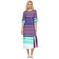 Gradient Double Cuff Midi Dress by Sparkle