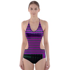 Gradient Cut-out One Piece Swimsuit by Sparkle