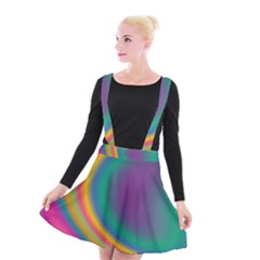 Gradientcolors Suspender Skater Skirt by Sparkle