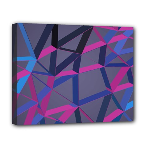 3d Lovely Geo Lines Deluxe Canvas 20  X 16  (stretched) by Uniqued