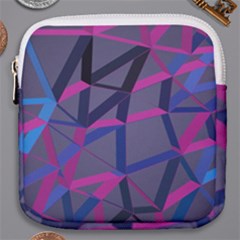 3d Lovely Geo Lines Mini Square Pouch by Uniqued