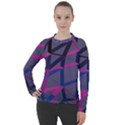 3d Lovely Geo Lines Women s Pique Long Sleeve Tee View1