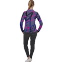 3d Lovely Geo Lines Women s Pique Long Sleeve Tee View2