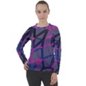 3d Lovely Geo Lines Women s Long Sleeve Raglan Tee View1