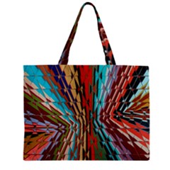 Digital Illusion Zipper Mini Tote Bag by Sparkle