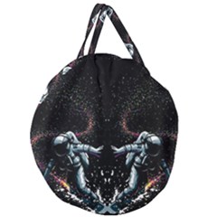 Digital Illusion Giant Round Zipper Tote by Sparkle