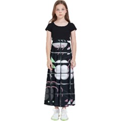 Digital Illusion Kids  Flared Maxi Skirt by Sparkle