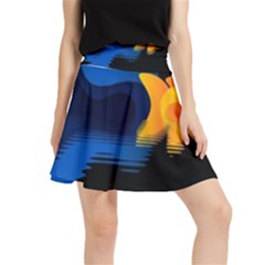 Digital Illusion Waistband Skirt by Sparkle