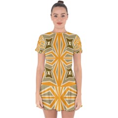 Abstract Pattern Geometric Backgrounds   Drop Hem Mini Chiffon Dress by Eskimos