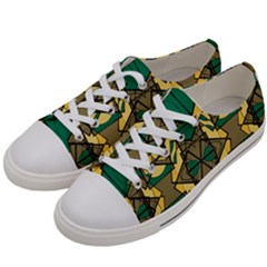 Abstract Pattern Geometric Backgrounds   Women s Low Top Canvas Sneakers by Eskimos