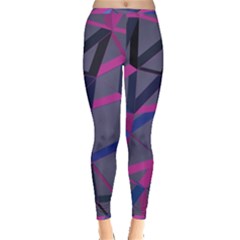 3d Lovely Geo Lines Inside Out Leggings by Uniqued