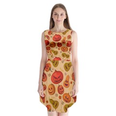 Pumpkin Muzzles Sleeveless Chiffon Dress   by SychEva