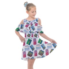 New Year Gifts Kids  Shoulder Cutout Chiffon Dress by SychEva