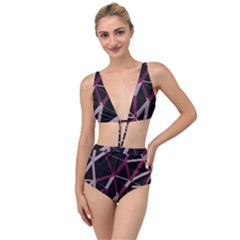 3d Lovely Geo Lines Iii Tied Up Two Piece Swimsuit by Uniqued