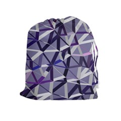 3d Lovely Geo Lines Ix Drawstring Pouch (xl) by Uniqued