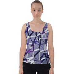 3d Lovely Geo Lines Ix Velvet Tank Top by Uniqued