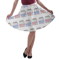 Gift Boxes A-line Skater Skirt by SychEva