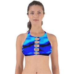 Blue Waves Abstract Series No13 Perfectly Cut Out Bikini Top by DimitriosArt